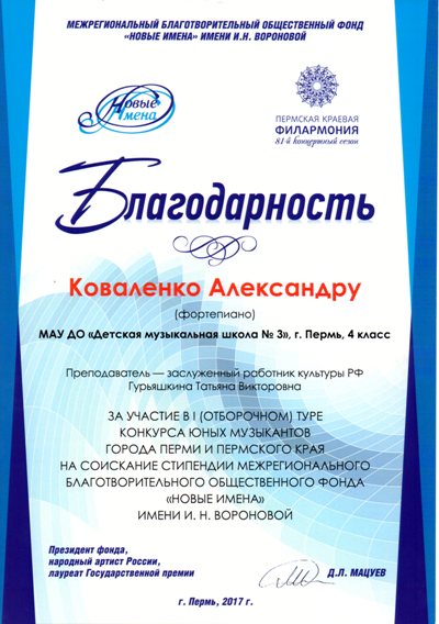 Новые имена вороновой